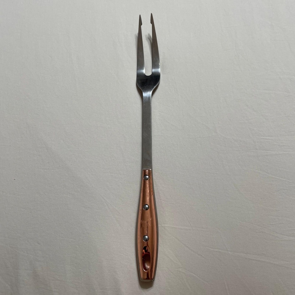 Brandani Serving Fork with Copper Colored Handle 13"